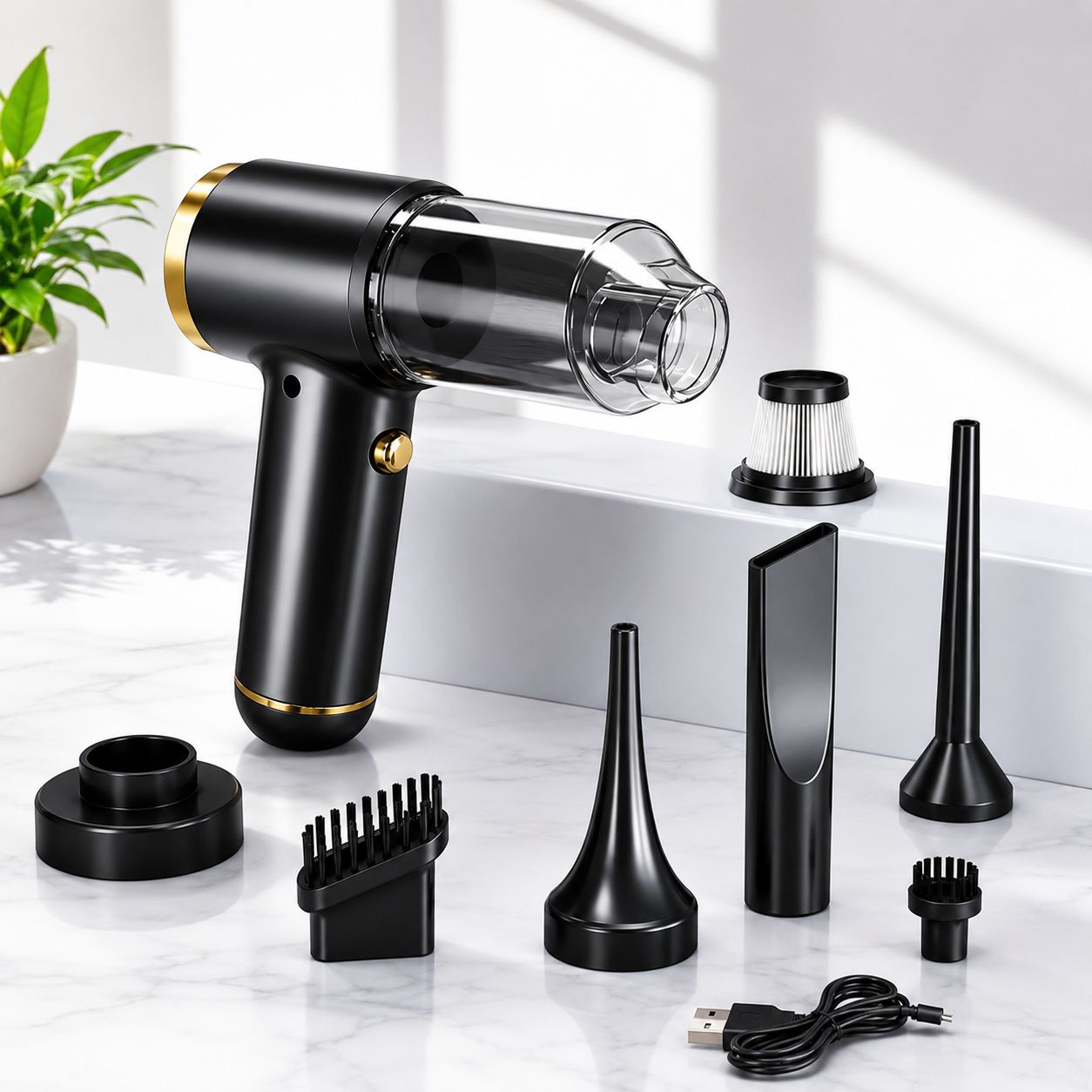 Wireless Vacuum Cleaner Dual-use  Car-mounted Inflator And Vacuum Cleaner